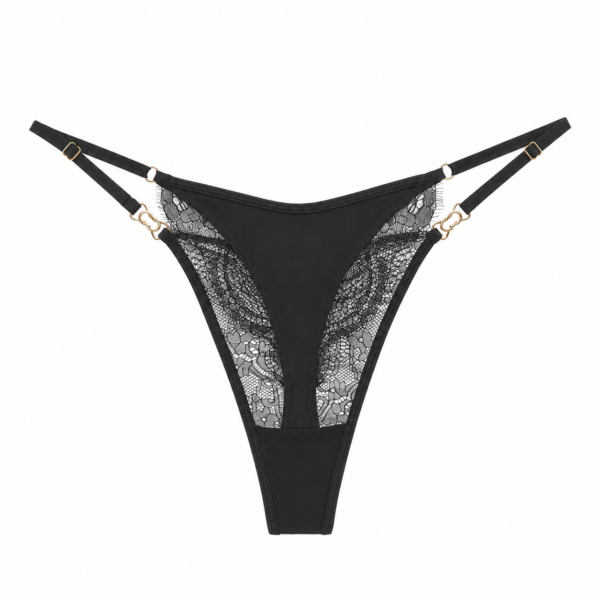 High-Waist Lace Thong