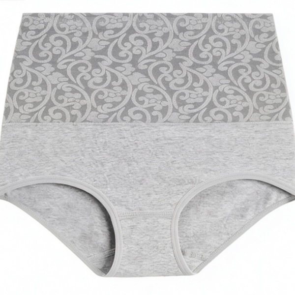 High-Waisted Floral Jacquard Briefs