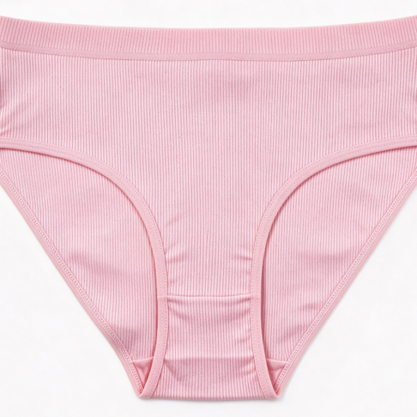 Classic Pink Ribbed Panty